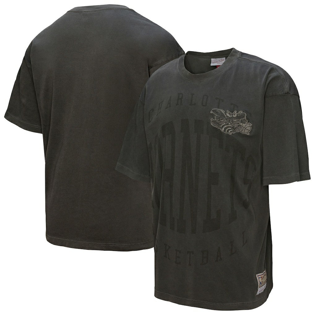 Charlotte Hornets Downtown Collection Premium T-Shirt Black | Mitchell & Ness for sale