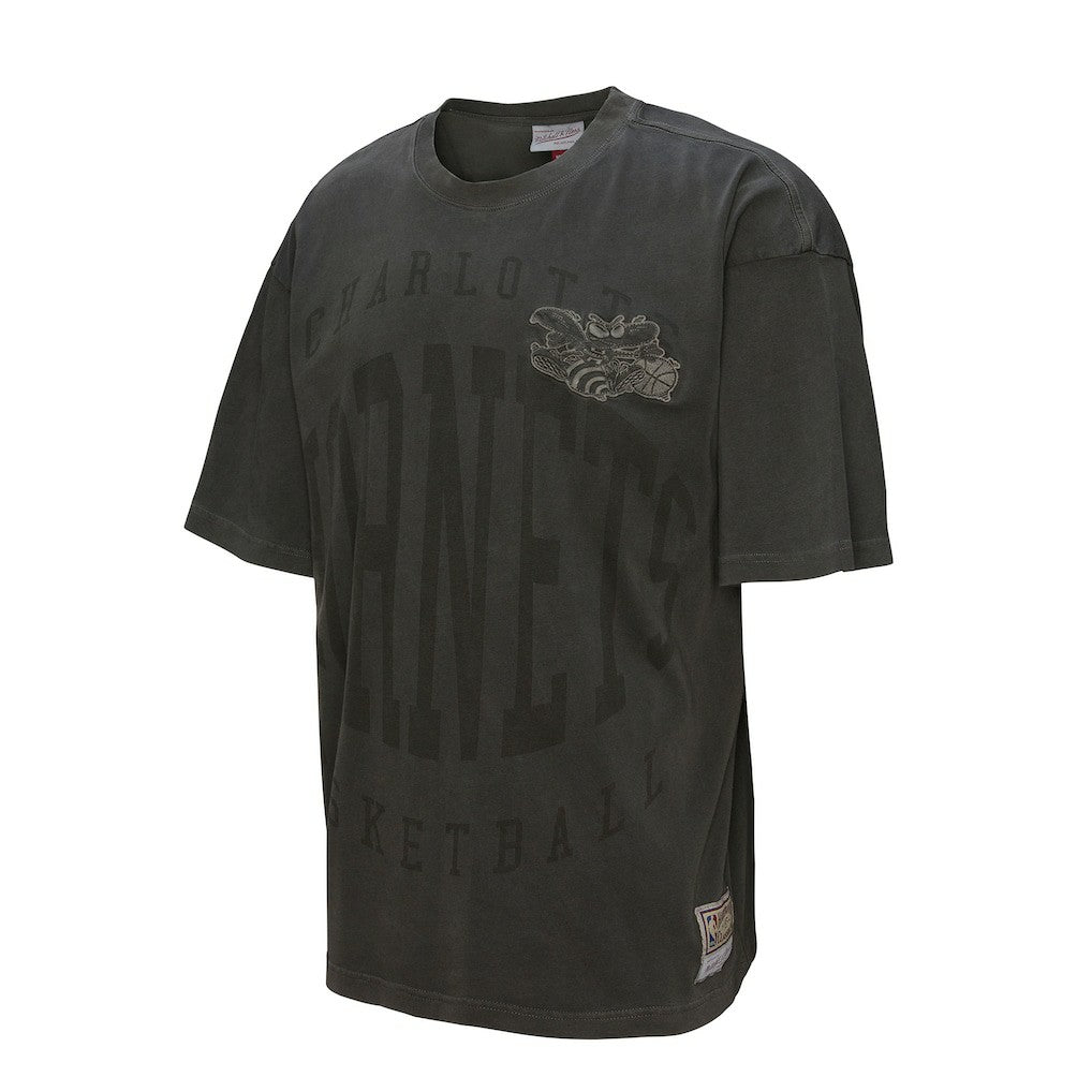 Charlotte Hornets Downtown Collection Premium T-Shirt Black | Mitchell & Ness for sale