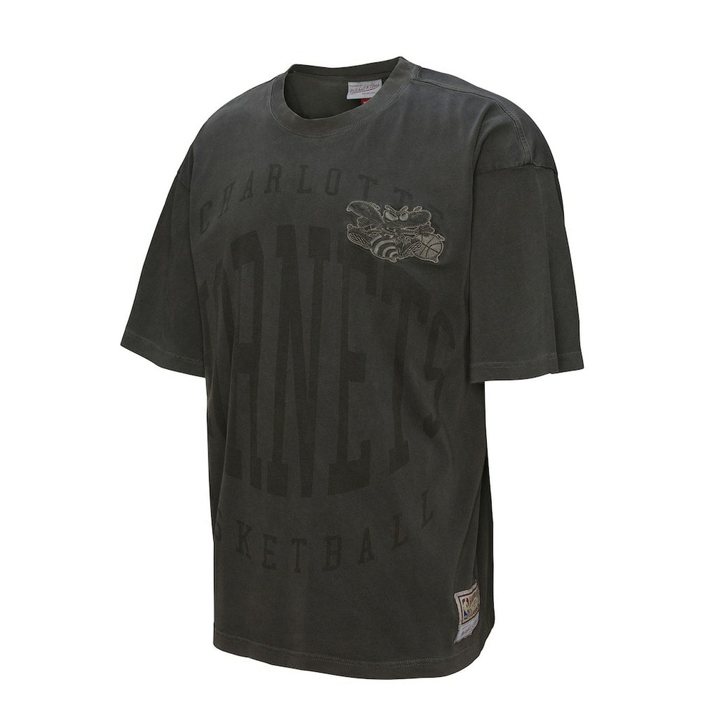 Charlotte Hornets Downtown Collection Premium T-Shirt Black | Mitchell & Ness for sale