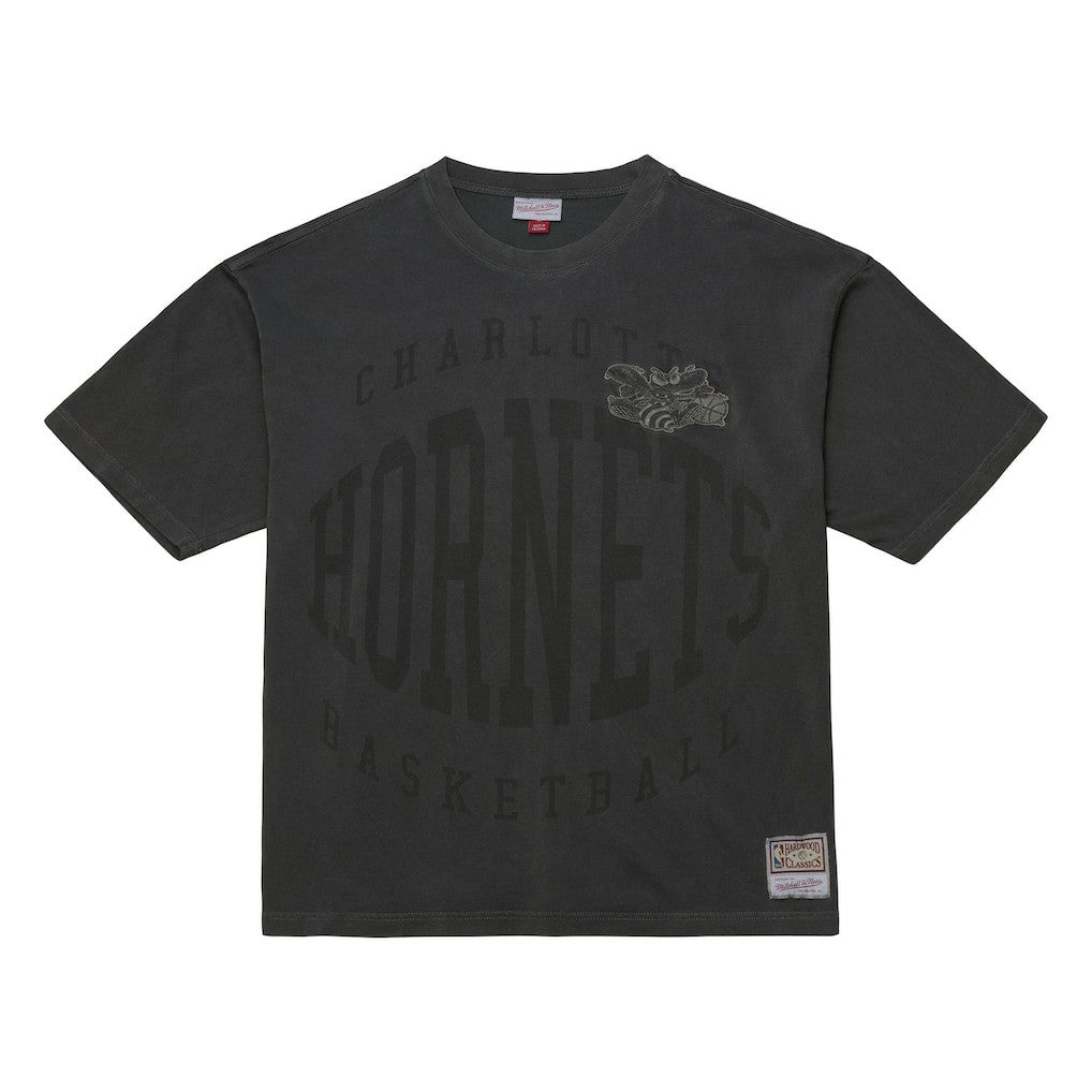 Charlotte Hornets Downtown Collection Premium T-Shirt Black | Mitchell & Ness for sale