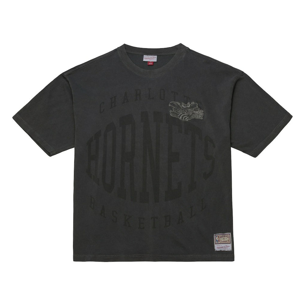 Charlotte Hornets Downtown Collection Premium T-Shirt Black | Mitchell & Ness for sale