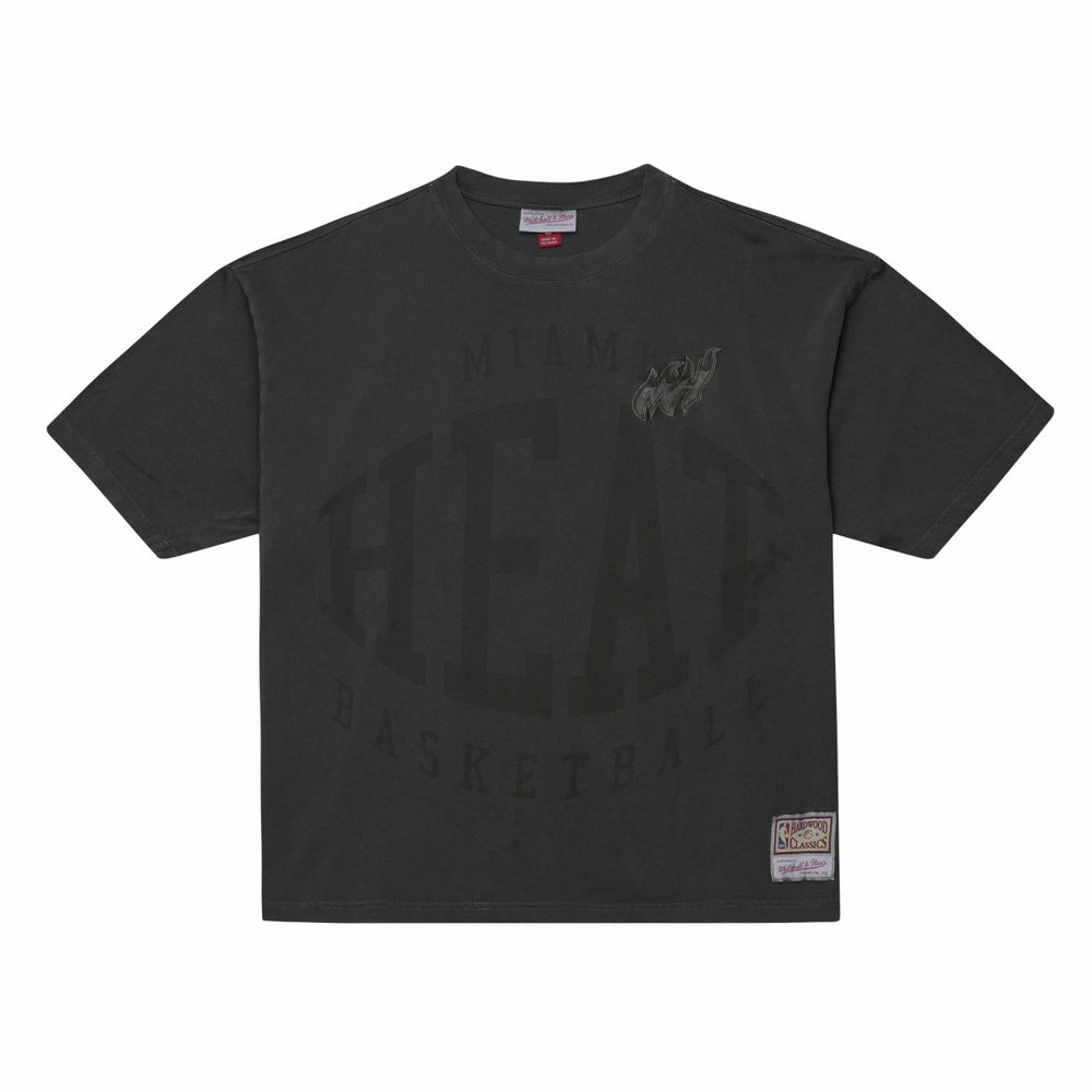 Miami Heat Downtown Collection Premium T-Shirt Black | Mitchell & Ness Lifestyle