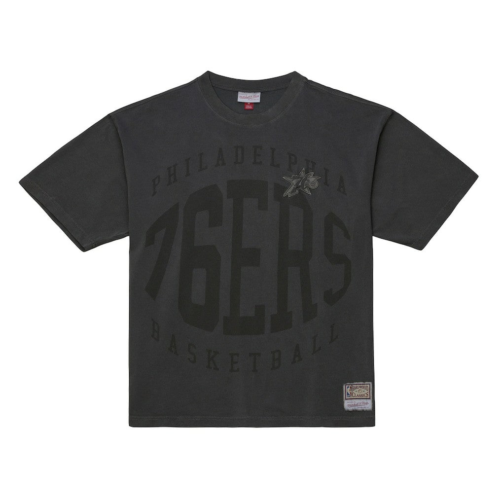 Philadelphia 76ers Downtown Collection Premium T-Shirt Black | Mitchell & Ness for sale