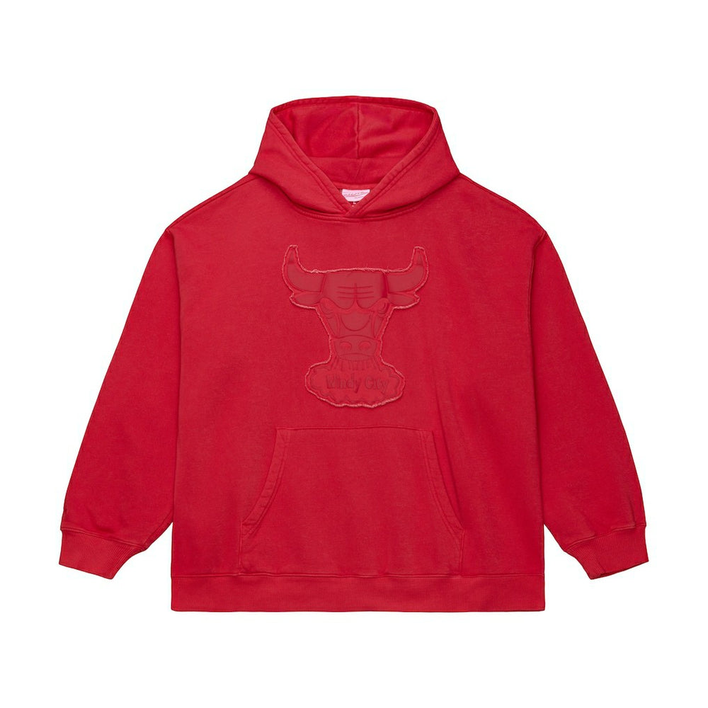 Chicago Bulls Downtown Collection Fleece Hoodie for sale Maroon | Mitchell & Ness discount