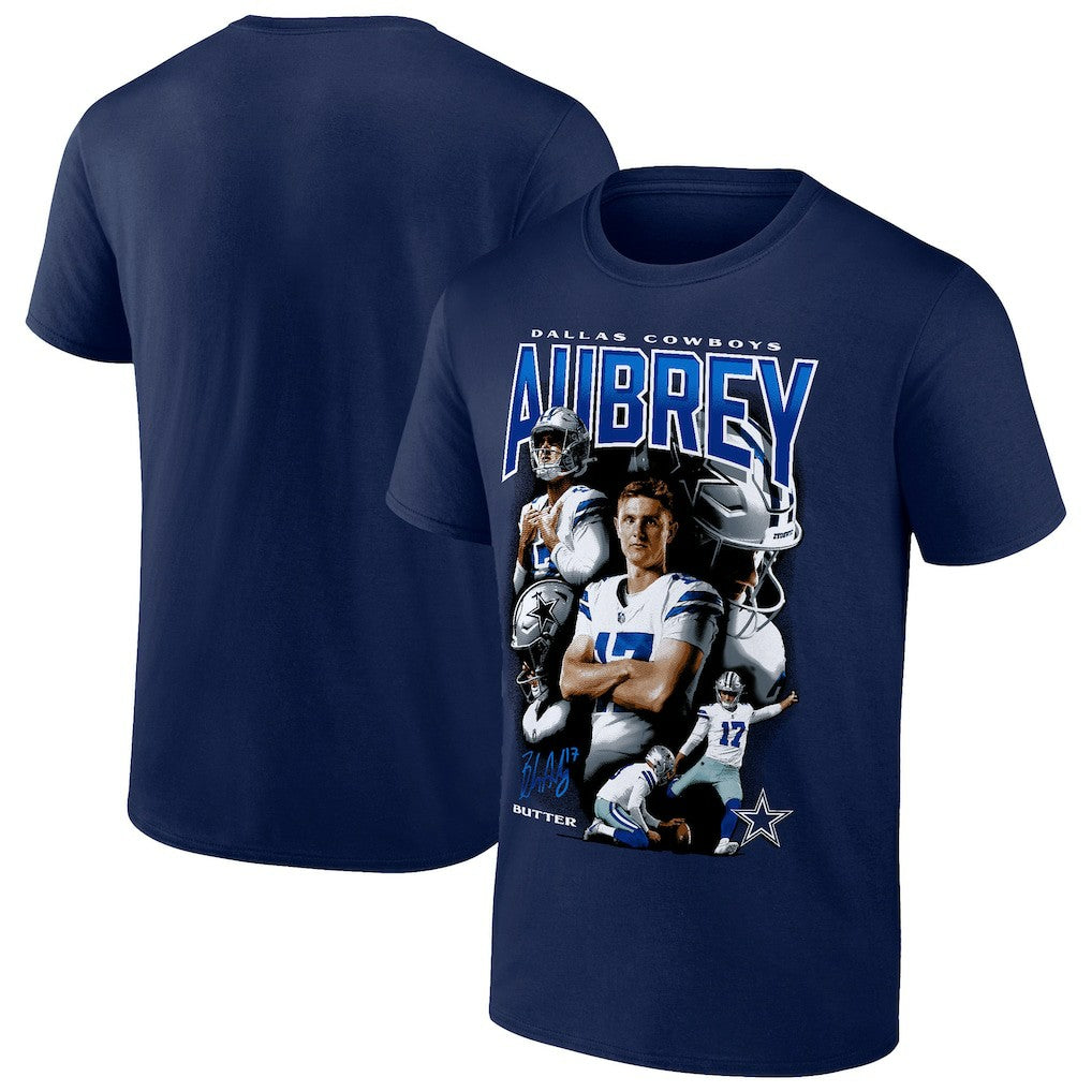 Fanatics Brandon Aubrey Dallas Cowboys Collage T-Shirt Navy
