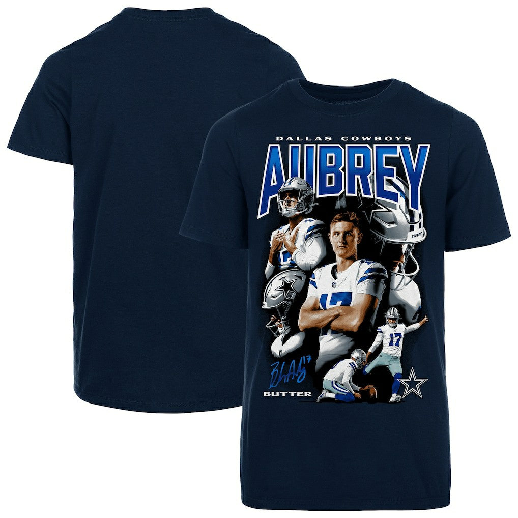 Fanatics Brandon Aubrey Dallas Cowboys Youth Collage T-Shirt Navy