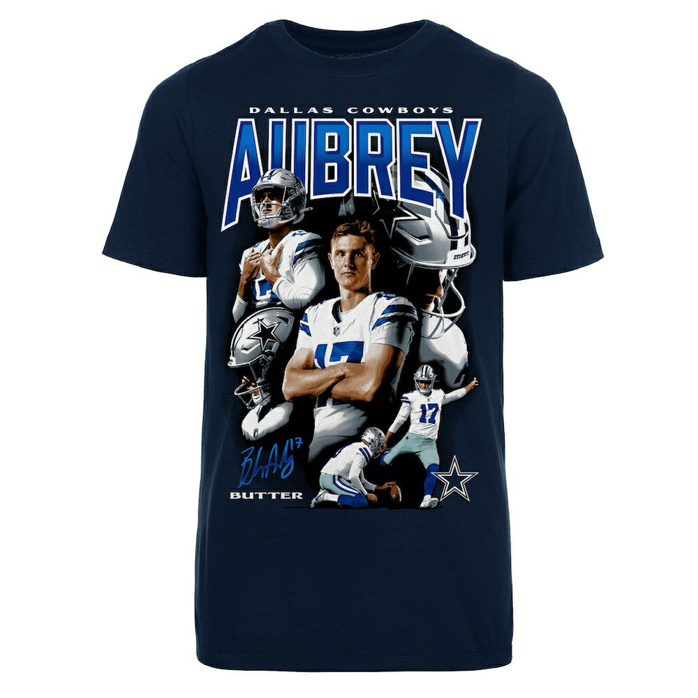Fanatics Brandon Aubrey Dallas Cowboys Youth Collage T-Shirt Navy