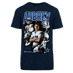 Fanatics Brandon Aubrey Dallas Cowboys Youth Collage T-Shirt Navy