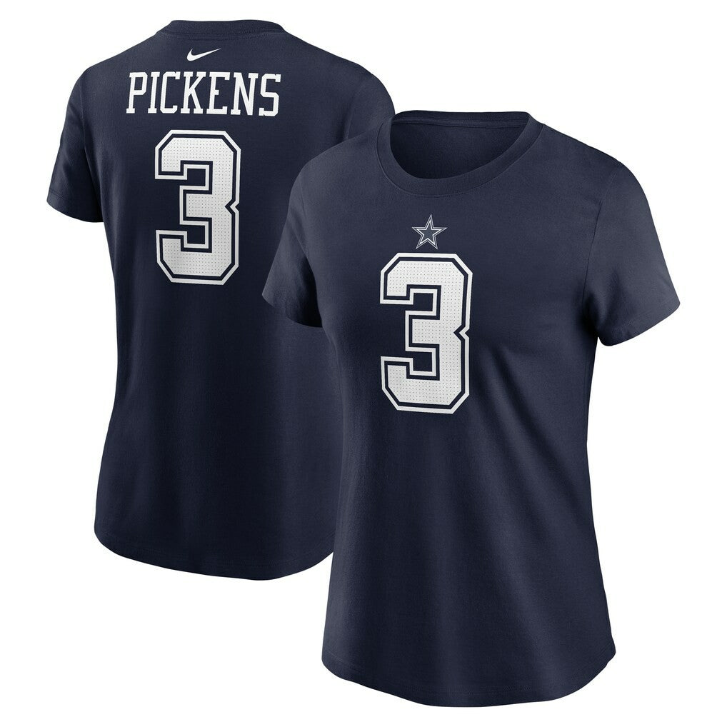Nike George Pickens Dallas Cowboys Women's Player Name & Number T-Shirt Navy