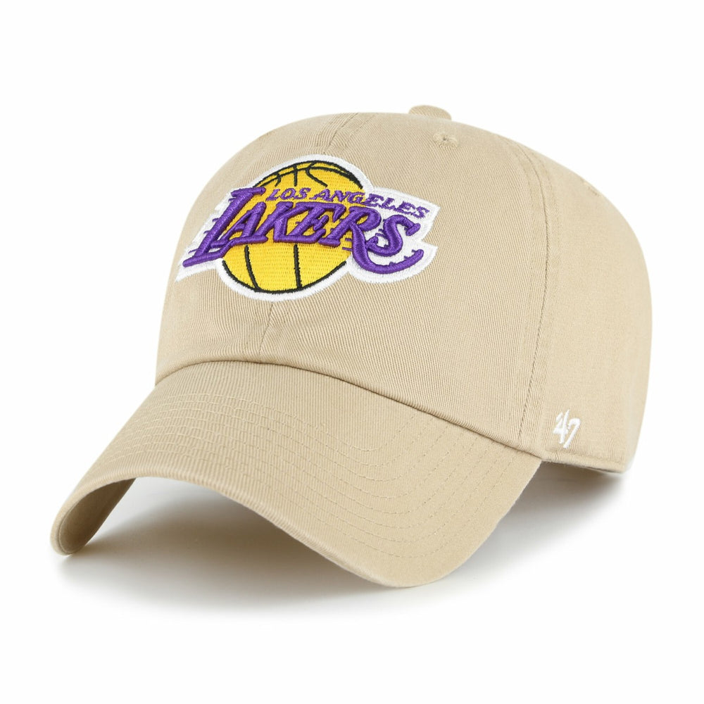 Los Angeles Lakers '47 Logo Clean Up Adjustable Hat Khaki | 47 brand US
