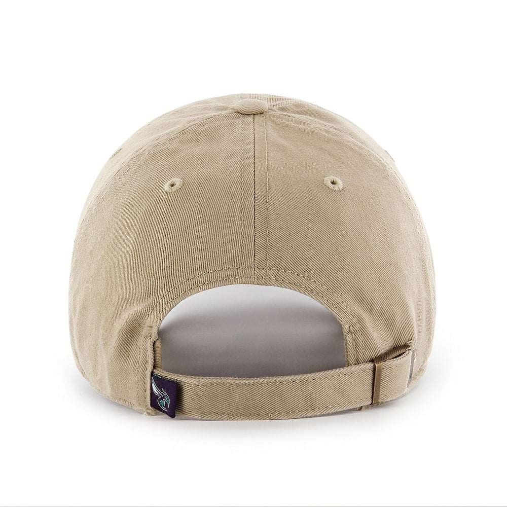 Charlotte Hornets '47 Logo Clean Up Adjustable Hat Khaki | 47 brand outlet