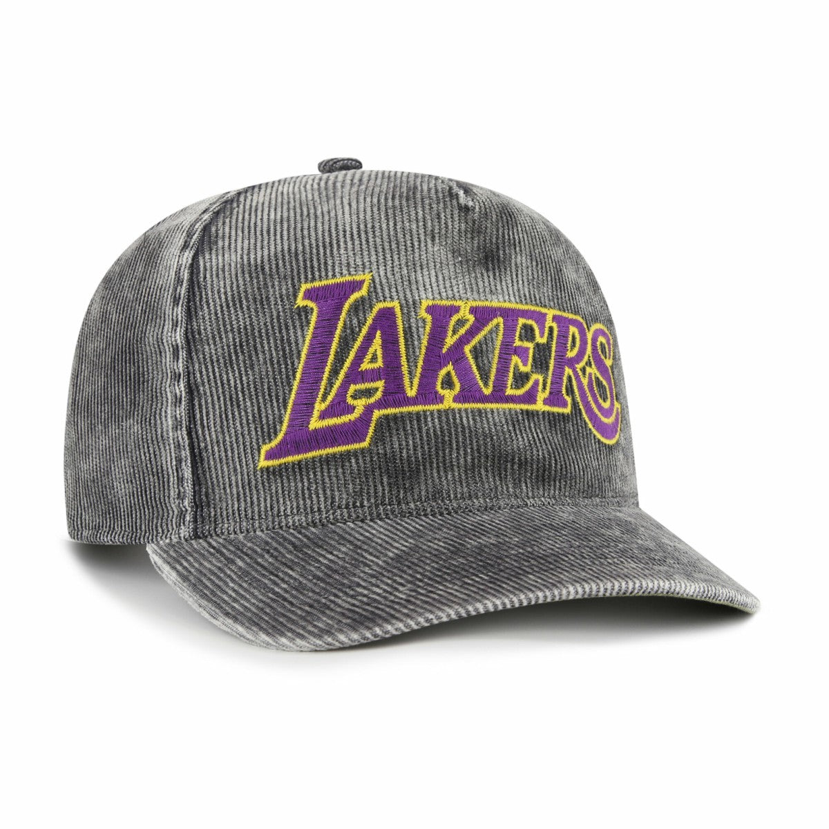 Los Angeles Lakers '47 Reclaim Snow Wash Corduroy Adjustable Hitch Hat Charcoal | 47 brand