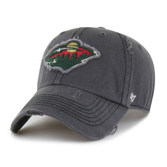 Minnesota Wild '47 Weathered Clean Up Adjustable Hat - Charcoal - NHL 203536504