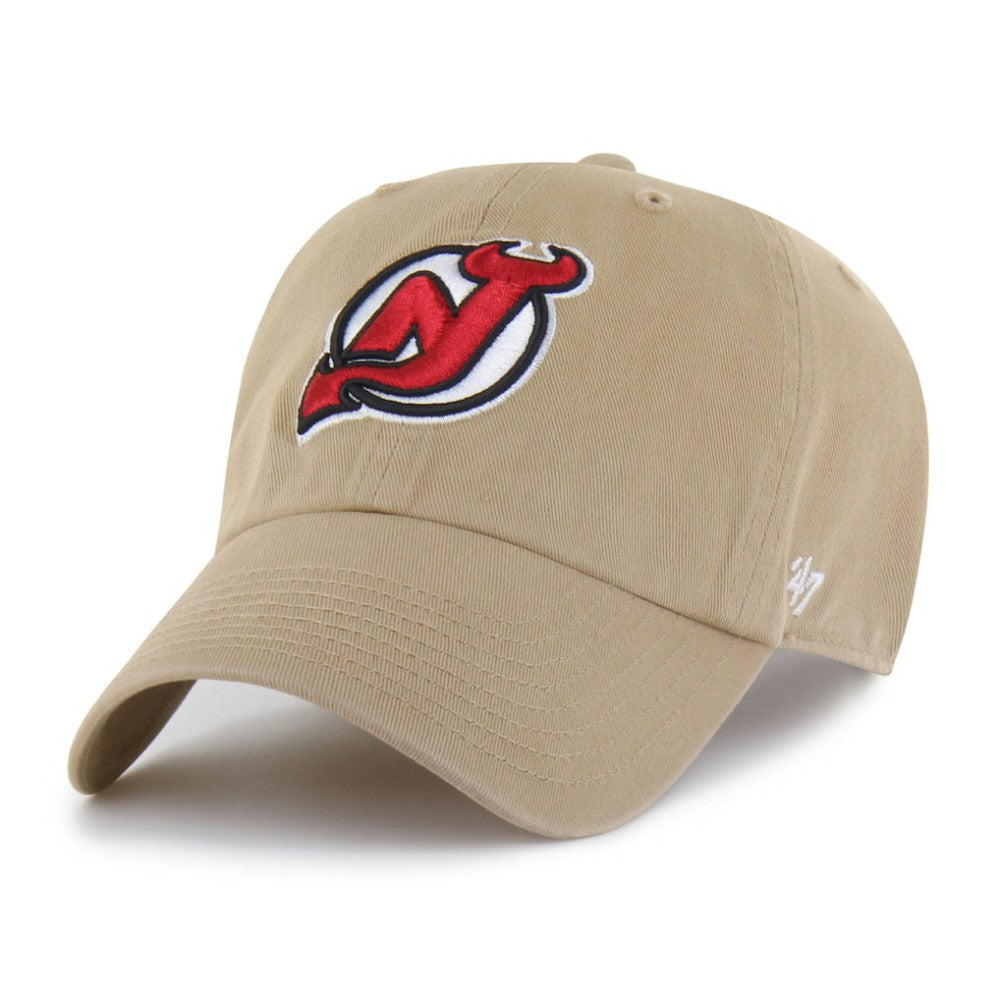 New Jersey Devils '47 Logo Clean Up Adjustable Hat - Khaki - NHL 203536513