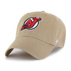 New Jersey Devils '47 Logo Clean Up Adjustable Hat - Khaki - NHL 203536513