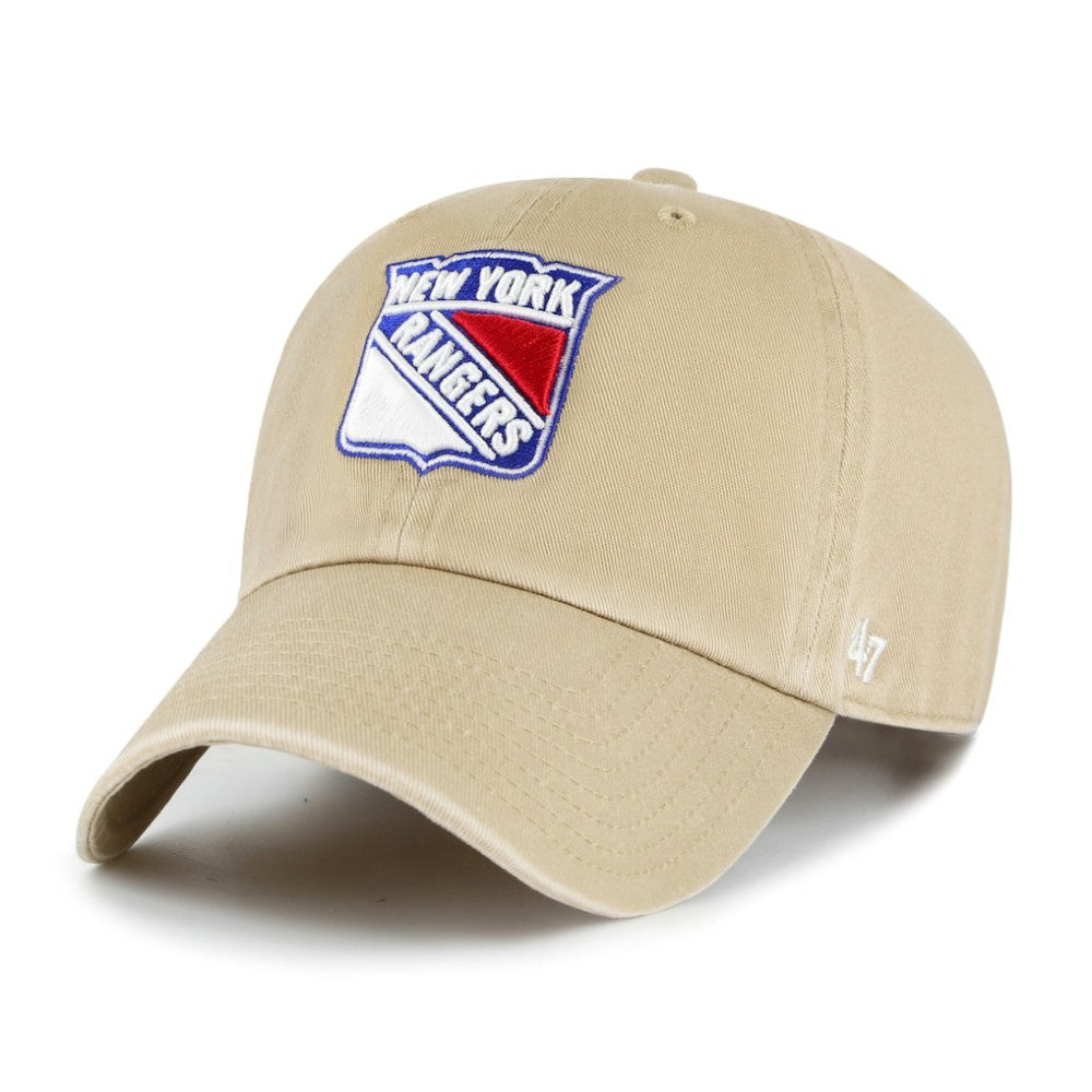 New York Rangers '47 Logo Clean Up Adjustable Hat - Khaki - NHL 203536514