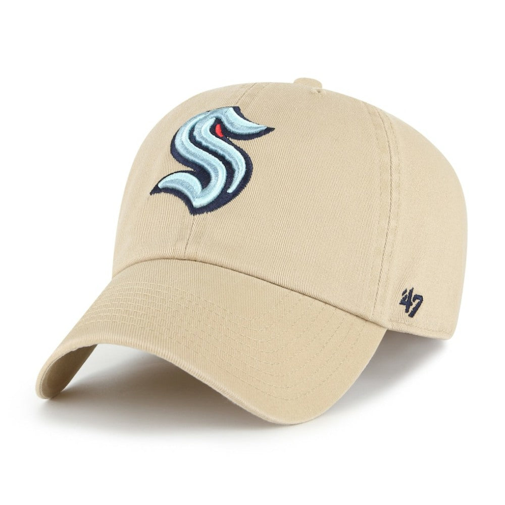 Seattle Kraken '47 Logo Clean Up Adjustable Hat - Khaki - NHL 203536517