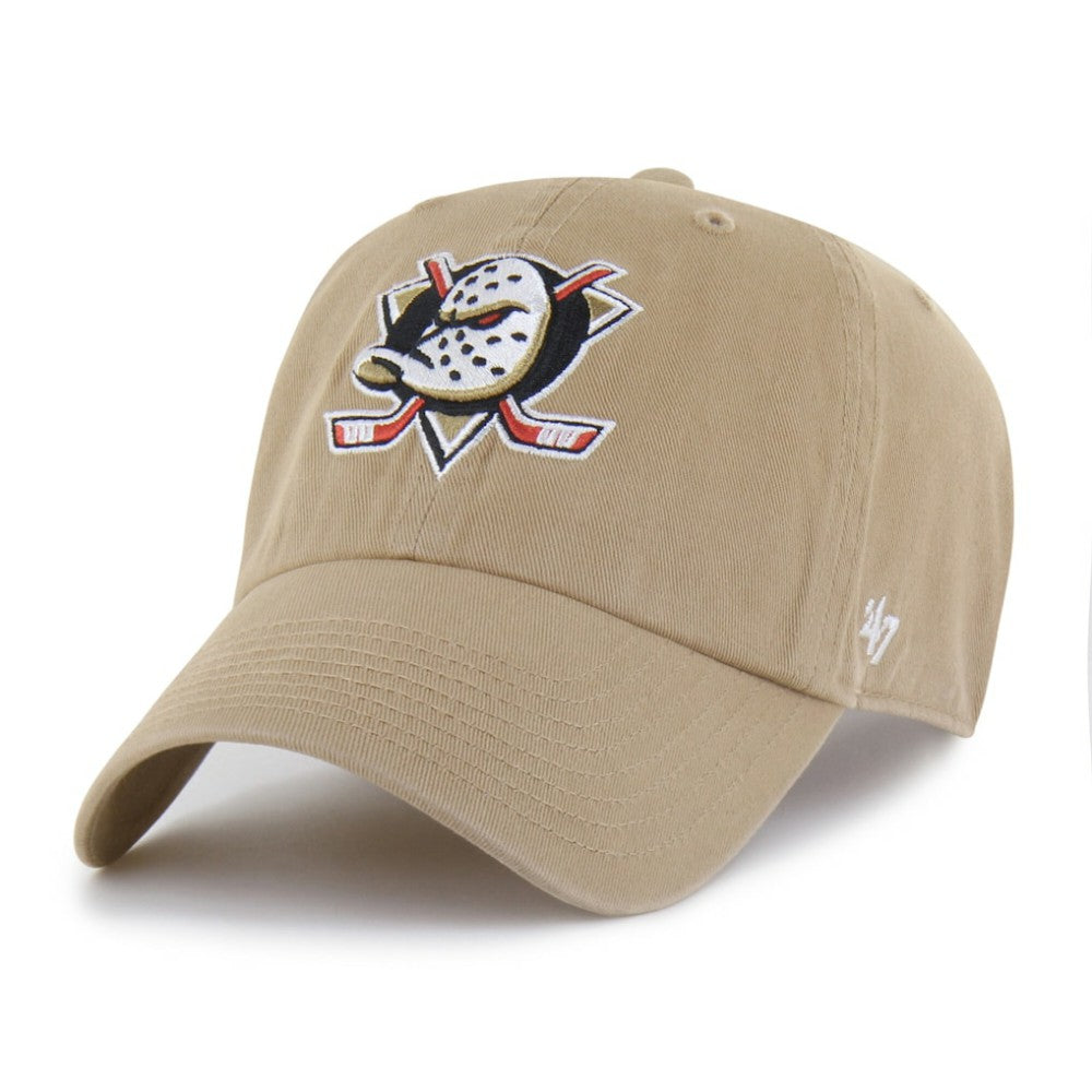 Anaheim Ducks '47 Logo Clean Up Adjustable Hat - Khaki - NHL 203536522