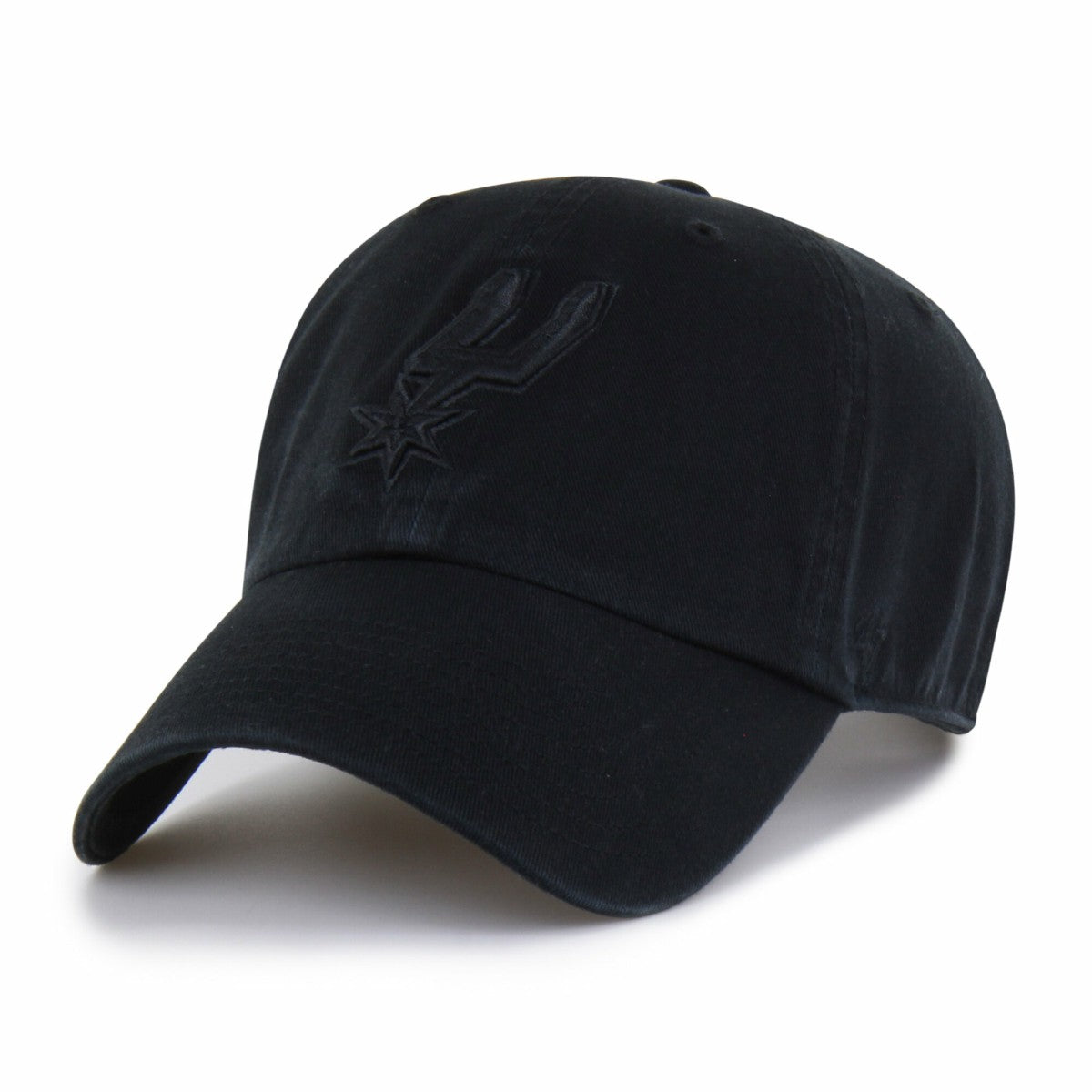 San Antonio Spurs '47 Black on Black Clean Up Adjustable Hat | 47 brand online