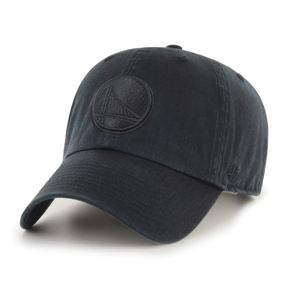 Golden State Warriors '47 Black on Black Clean Up Adjustable Hat | 47 brand for sale