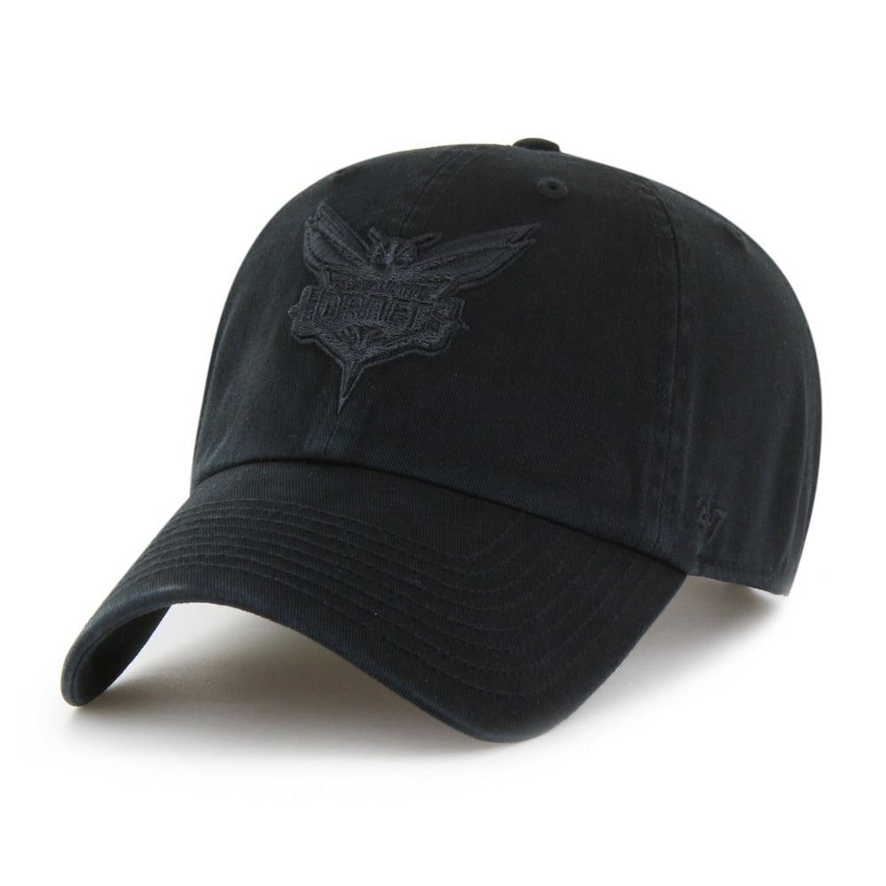 Charlotte Hornets '47 Black on Black Clean Up Adjustable Hat | 47 brand Near Me