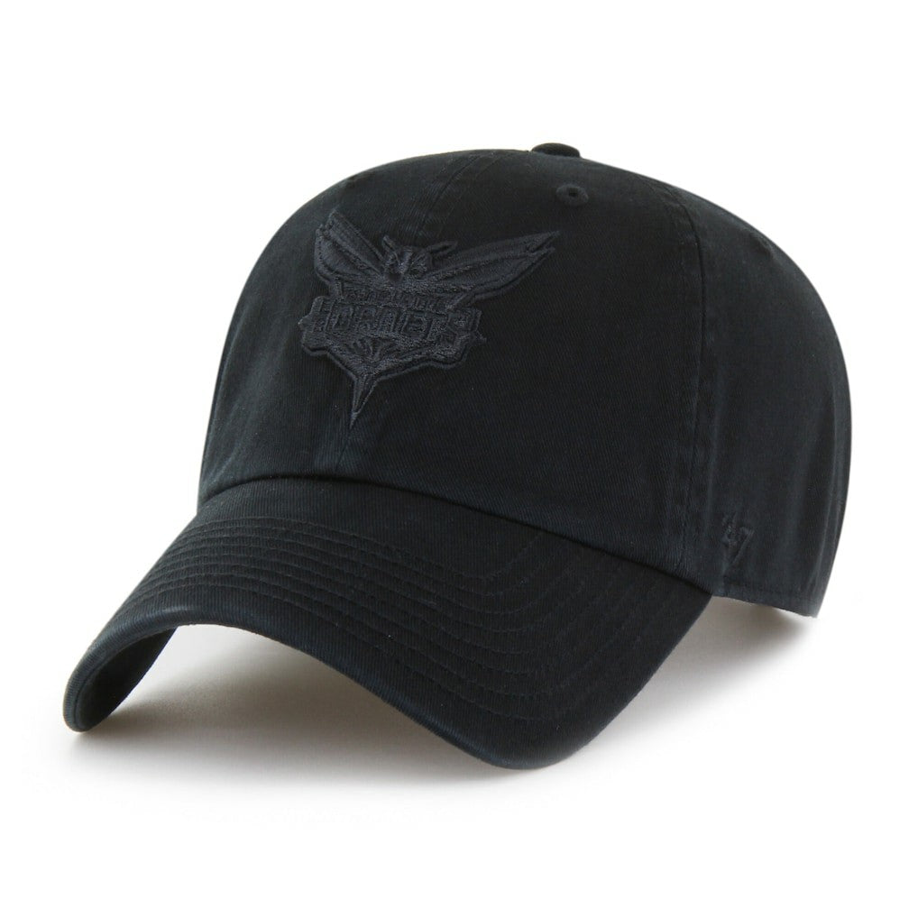 Charlotte Hornets '47 Black on Black Clean Up Adjustable Hat | 47 brand Near Me
