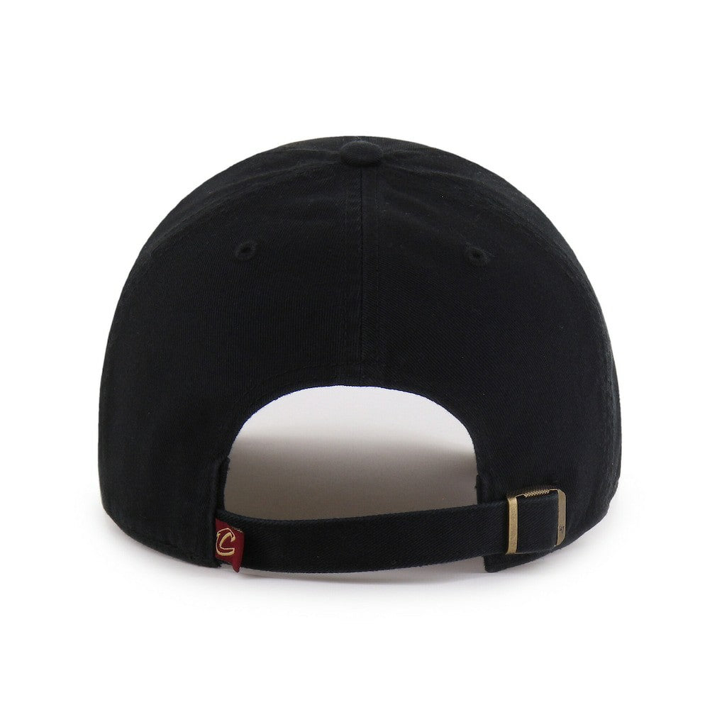 Cleveland Cavaliers '47 Black on Black Clean Up Adjustable Hat | 47 brand Lifestyle
