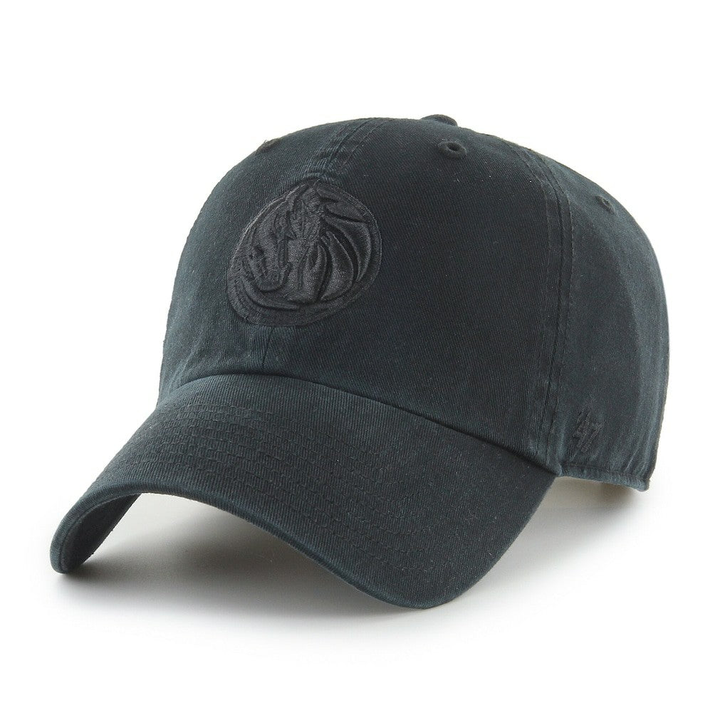 Dallas Mavericks '47 Black on Black Clean Up Adjustable Hat | 47 brand outlet