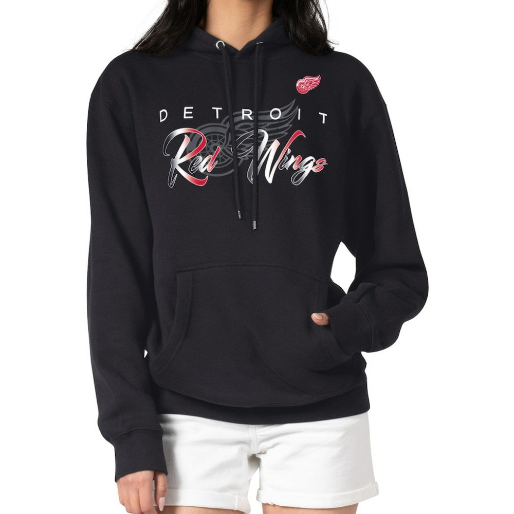 Detroit Red Wings G-III 4Her by Carl Banks Shadow Logo Fleece Pullover Hoodie - Black - NHL 203538741