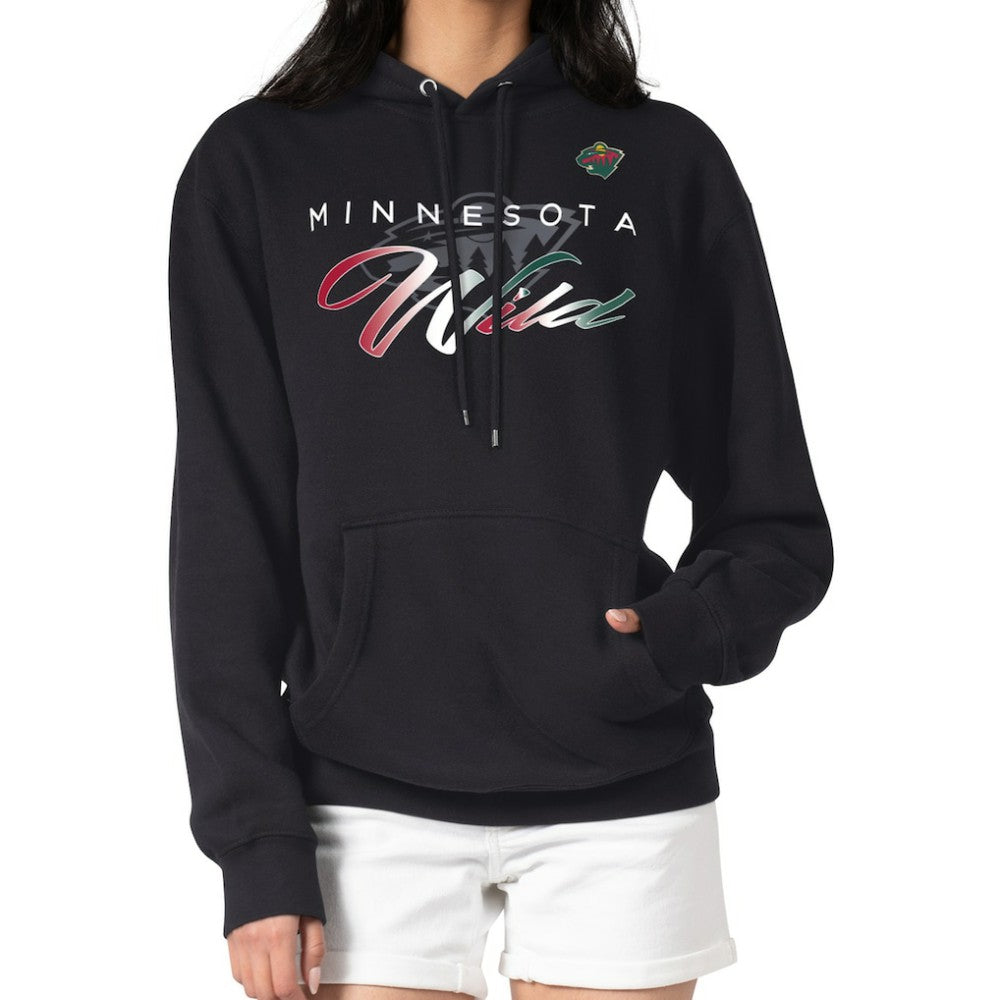 Minnesota Wild G-III 4Her by Carl Banks Shadow Logo Fleece Pullover Hoodie - Black - NHL 203538742