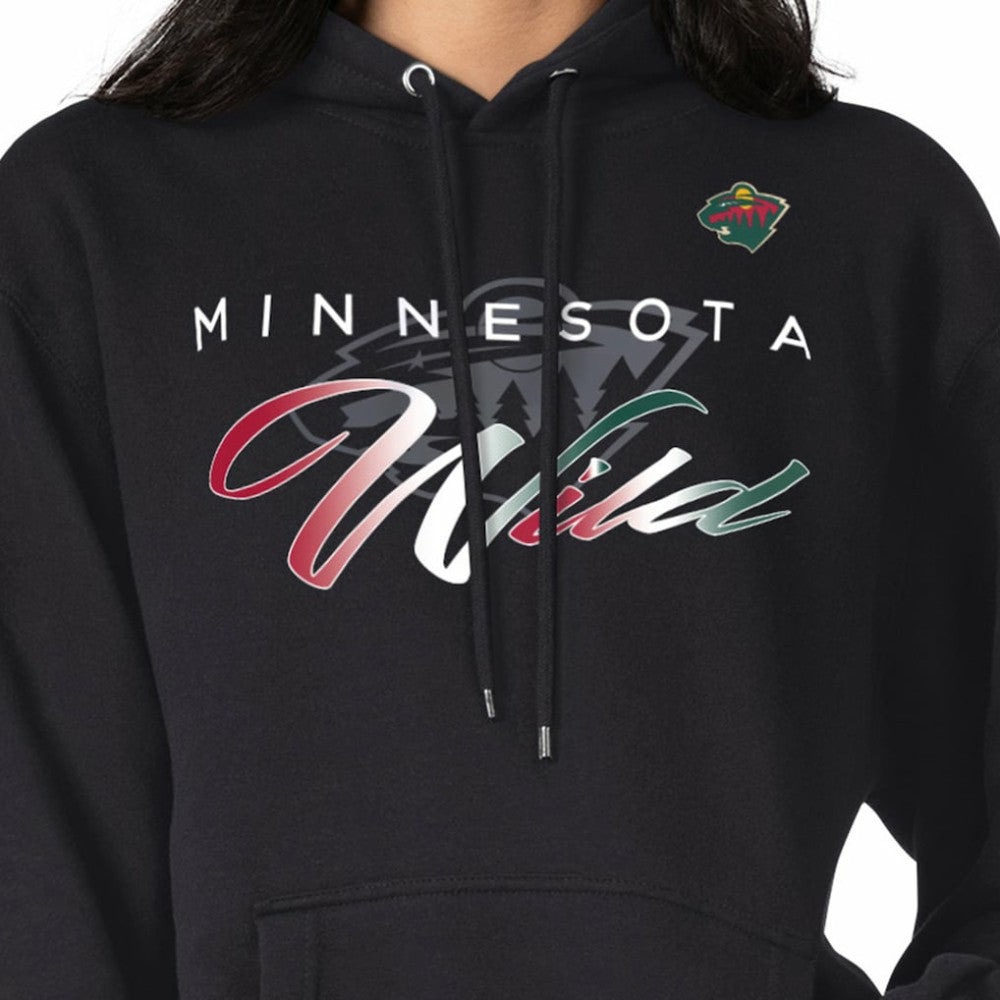 Minnesota Wild G-III 4Her by Carl Banks Shadow Logo Fleece Pullover Hoodie - Black - NHL 203538742