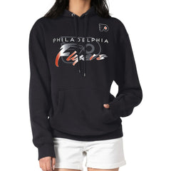 Philadelphia Flyers G-III 4Her by Carl Banks Shadow Logo Fleece Pullover Hoodie - Black - NHL 203538746