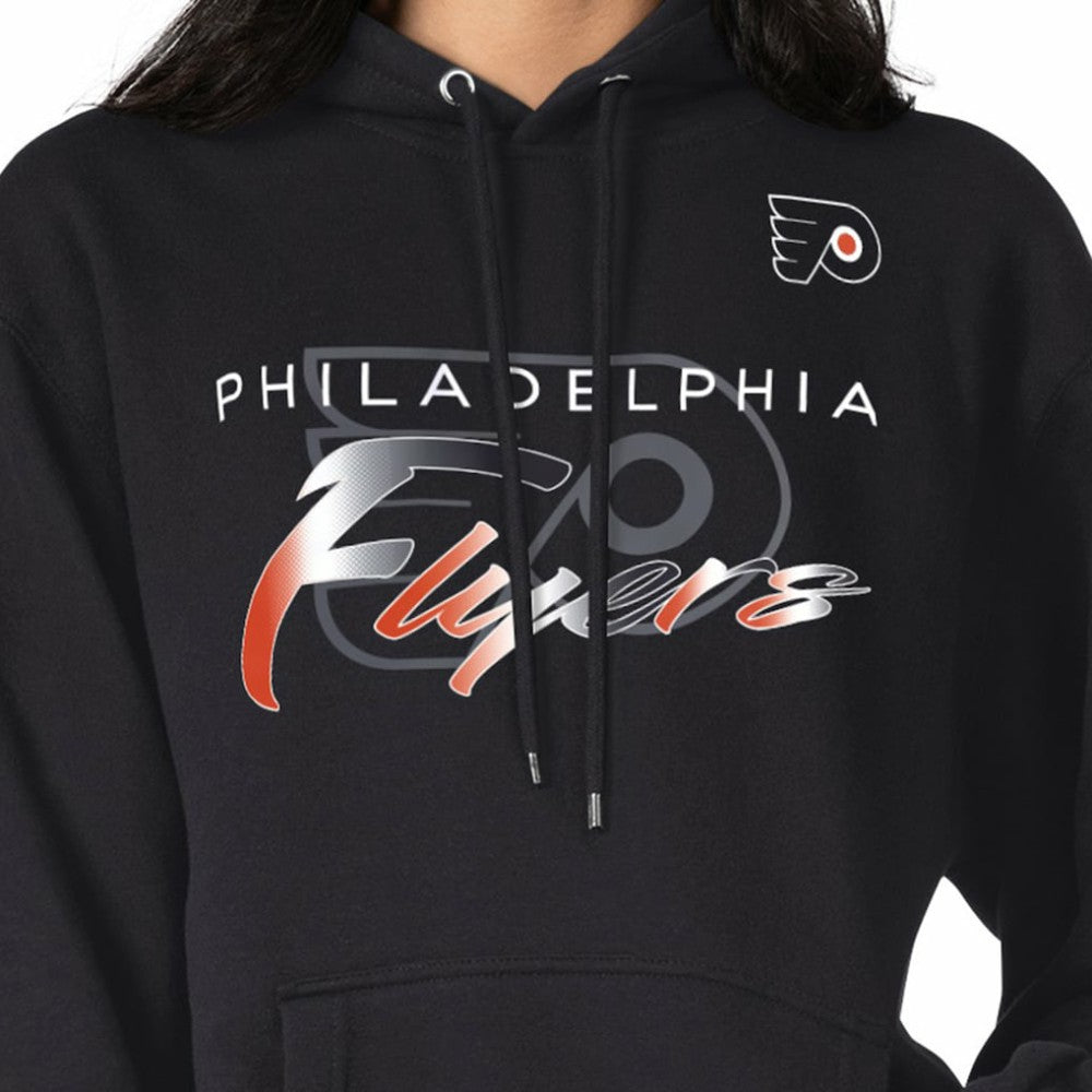 Philadelphia Flyers G-III 4Her by Carl Banks Shadow Logo Fleece Pullover Hoodie - Black - NHL 203538746