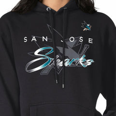 San Jose Sharks G-III 4Her by Carl Banks Shadow Logo Fleece Pullover Hoodie - Black - NHL 203538749