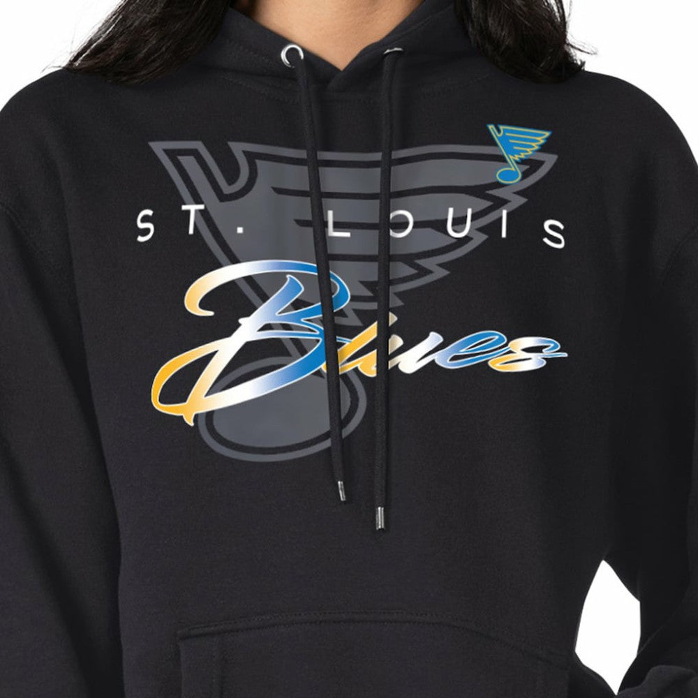 St. Louis Blues G-III 4Her by Carl Banks Shadow Logo Fleece Pullover Hoodie - Black - NHL 203538750