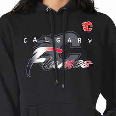 Calgary Flames G-III 4Her by Carl Banks Shadow Logo Fleece Pullover Hoodie - Black - NHL 203538754