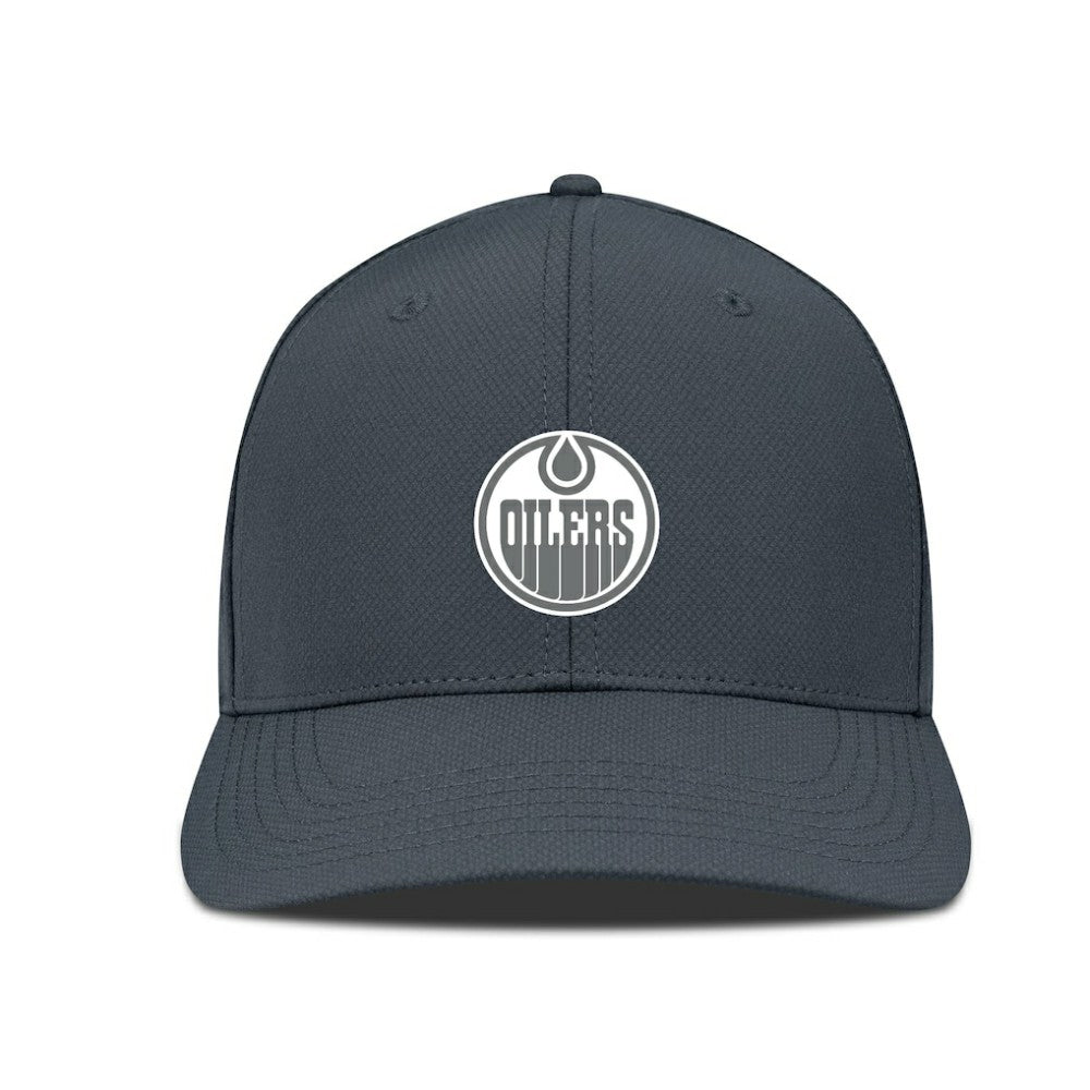 Edmonton Oilers Levelwear Rise Slate & Snow Structured Flex Hat - Charcoal - NHL 203538987