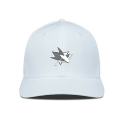 San Jose Sharks Levelwear Rise Slate & Snow Structured Flex Hat - White - NHL 203538988