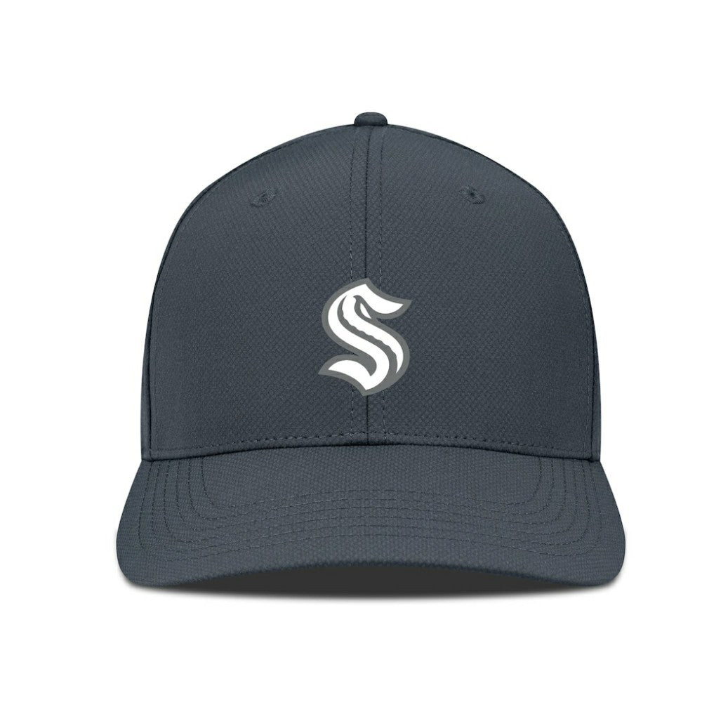 Seattle Kraken Levelwear Rise Slate & Snow Structured Flex Hat - Charcoal - NHL 203538990