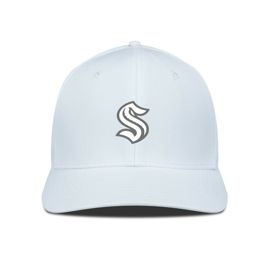 Seattle Kraken Levelwear Rise Slate & Snow Structured Flex Hat - White - NHL 203538992