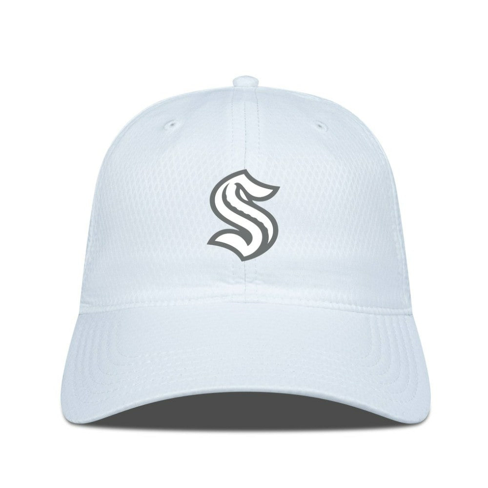 Seattle Kraken Levelwear Matrix Slate & Snow Unstructured Adjustable Hat - White - NHL 203539078