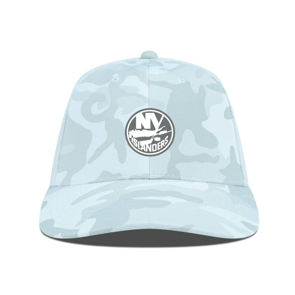 New York Islanders Levelwear Clash Slate & Snow Meshback Flex Hat - Camo - NHL 203539101
