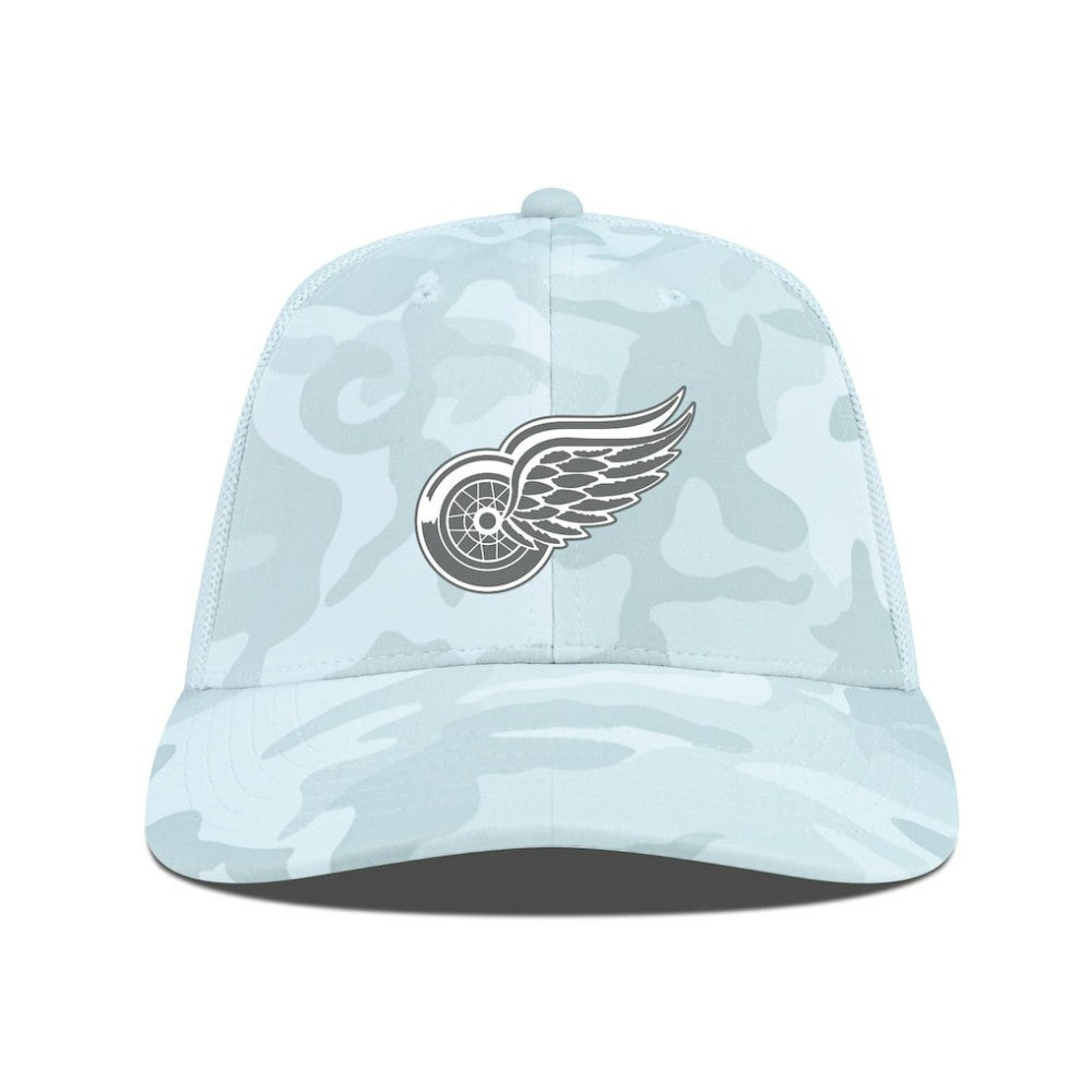 Detroit Red Wings Levelwear Clash Slate & Snow Meshback Flex Hat - Camo - NHL 203539119