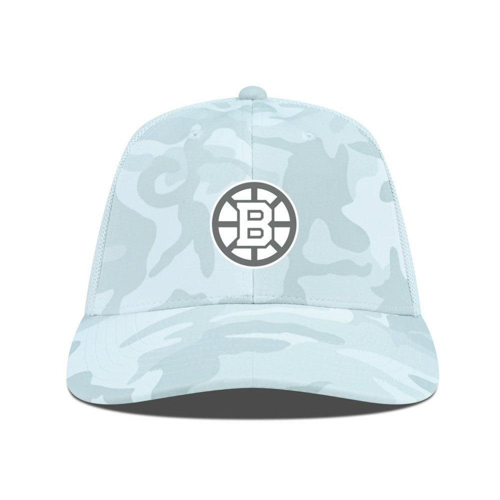 Boston Bruins Levelwear Clash Slate & Snow Meshback Flex Hat - Camo - NHL 203539123