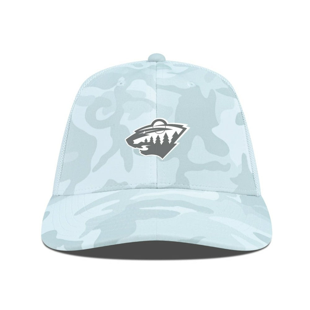 Minnesota Wild Levelwear Clash Slate & Snow Meshback Flex Hat - Camo - NHL 203539127