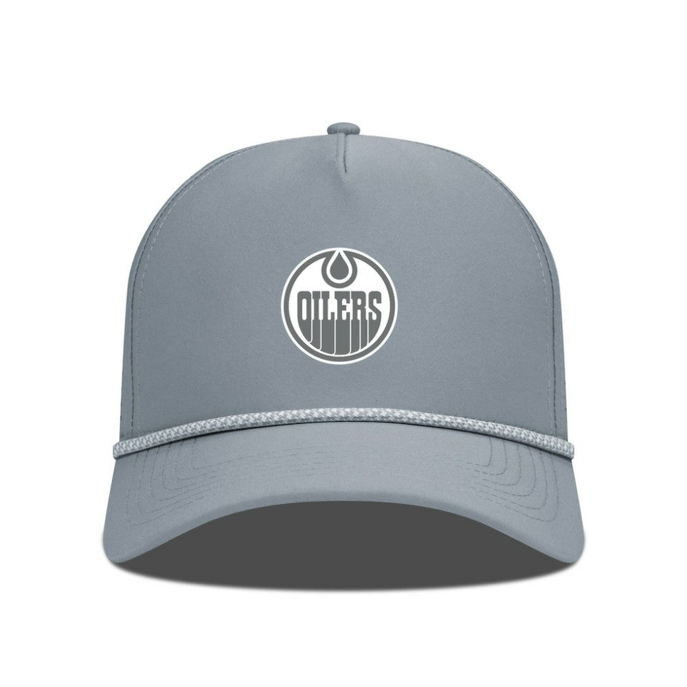 Edmonton Oilers Levelwear Gordon Slate & Snow Rope Adjustable Hat - Gray - NHL 203539144