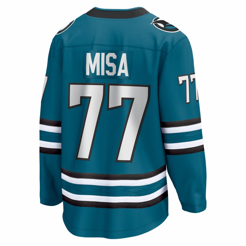 Michael Misa San Jose Sharks Fanatics Breakaway Jersey - Teal - NHL 203539380