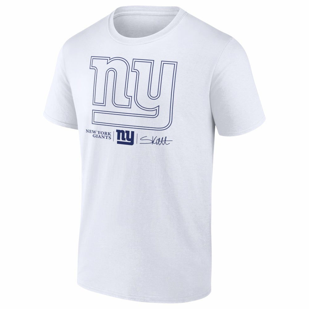 Cam Skattebo New York Giants Tonal Player Name & Number T-Shirt White