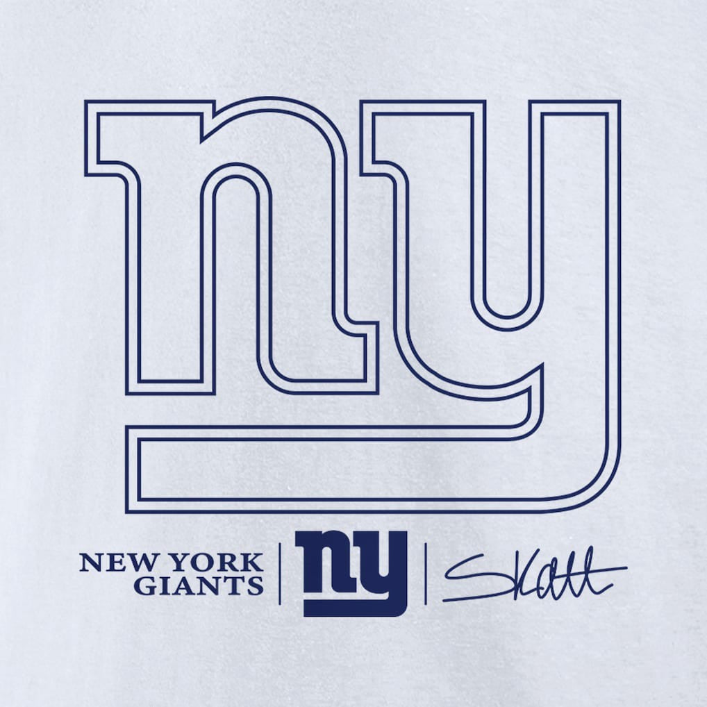 Cam Skattebo New York Giants Tonal Player Name & Number T-Shirt White