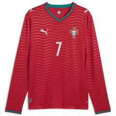 Cristiano Ronaldo Portugal National Team 2026 Home Replica Long Sleeve Jersey Red - Puma